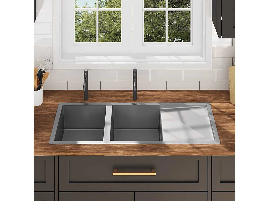 évier de cuisine fait à la main Acier inoxydable