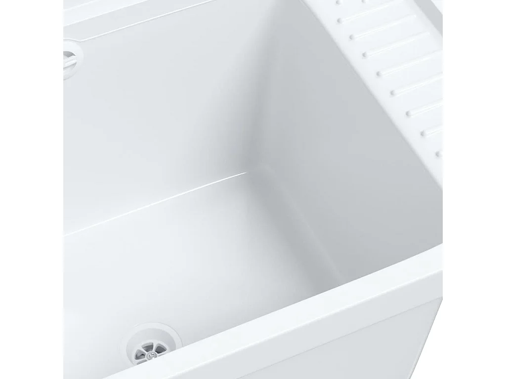 Lavabo pour montage murale blanc 50x35x24 cm résine