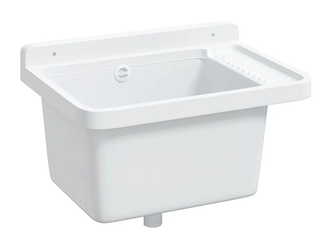 Lavabo de pared blanco 50x35x24 cm resina