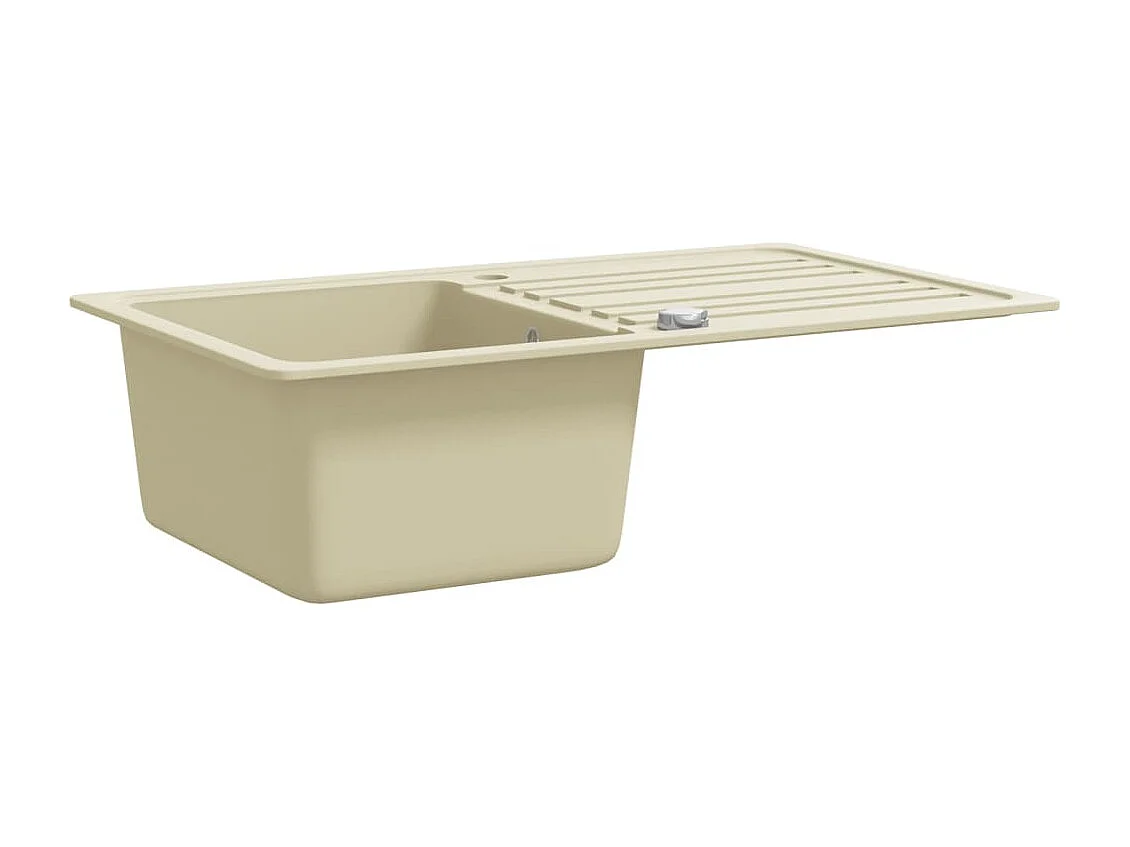 évier de cuisine Granit Seul lavabo Beige