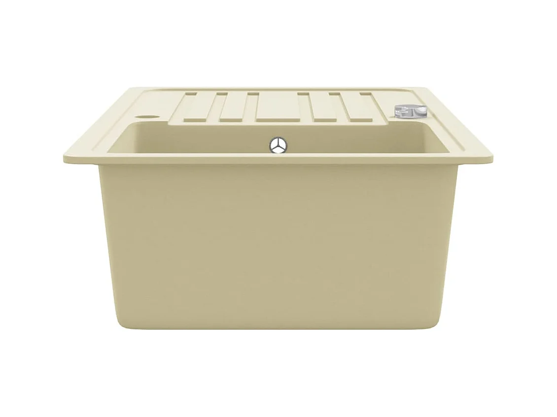 évier de cuisine Granit Seul lavabo Beige