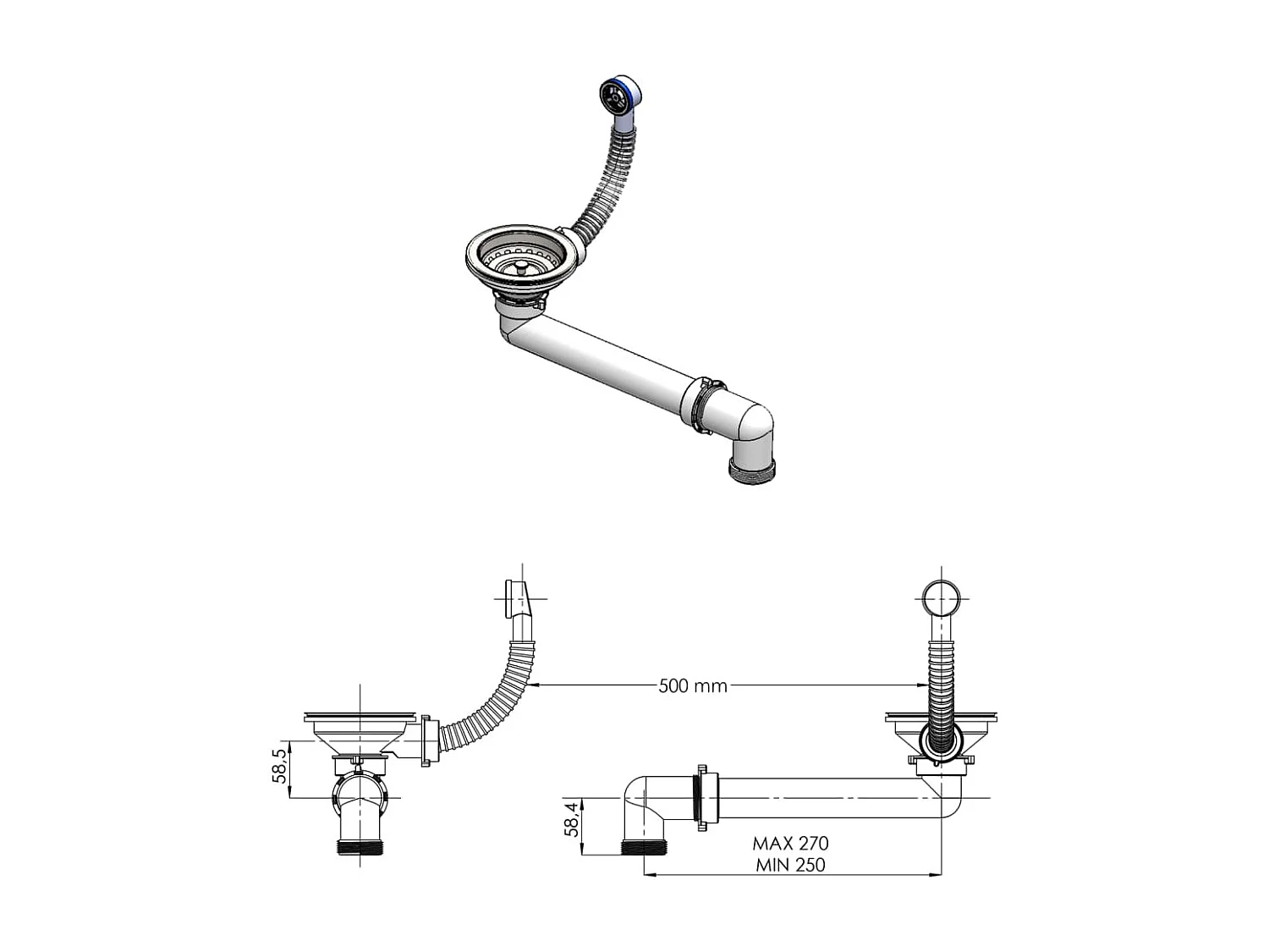 évier de cuisine Granit Seul lavabo Beige