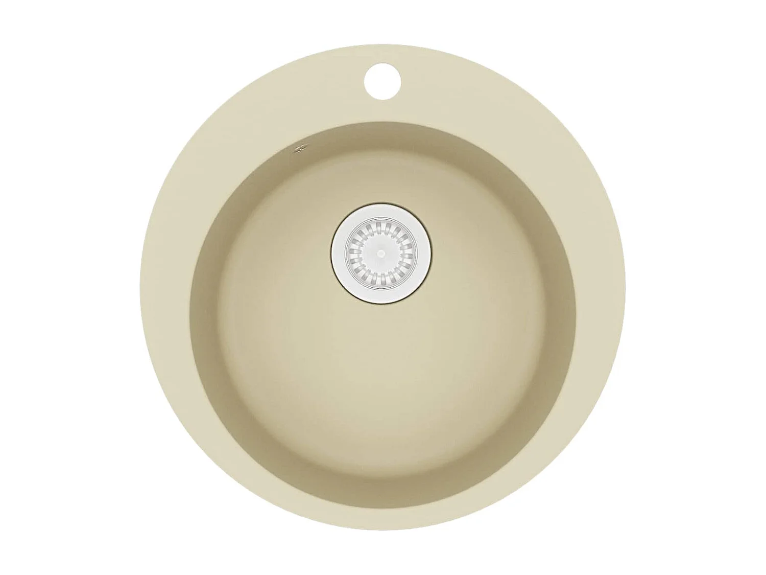 Granit Küchenspüle Einzelspüle Rund Beige