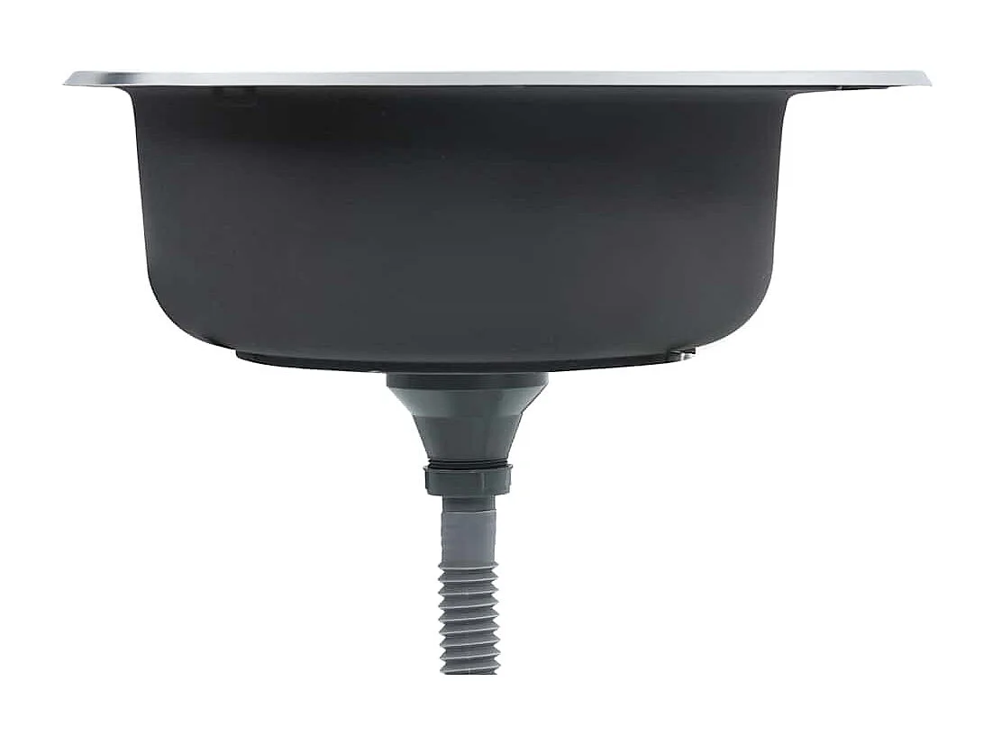 Küchenspüle mit Sieb und Siphon Edelstahl