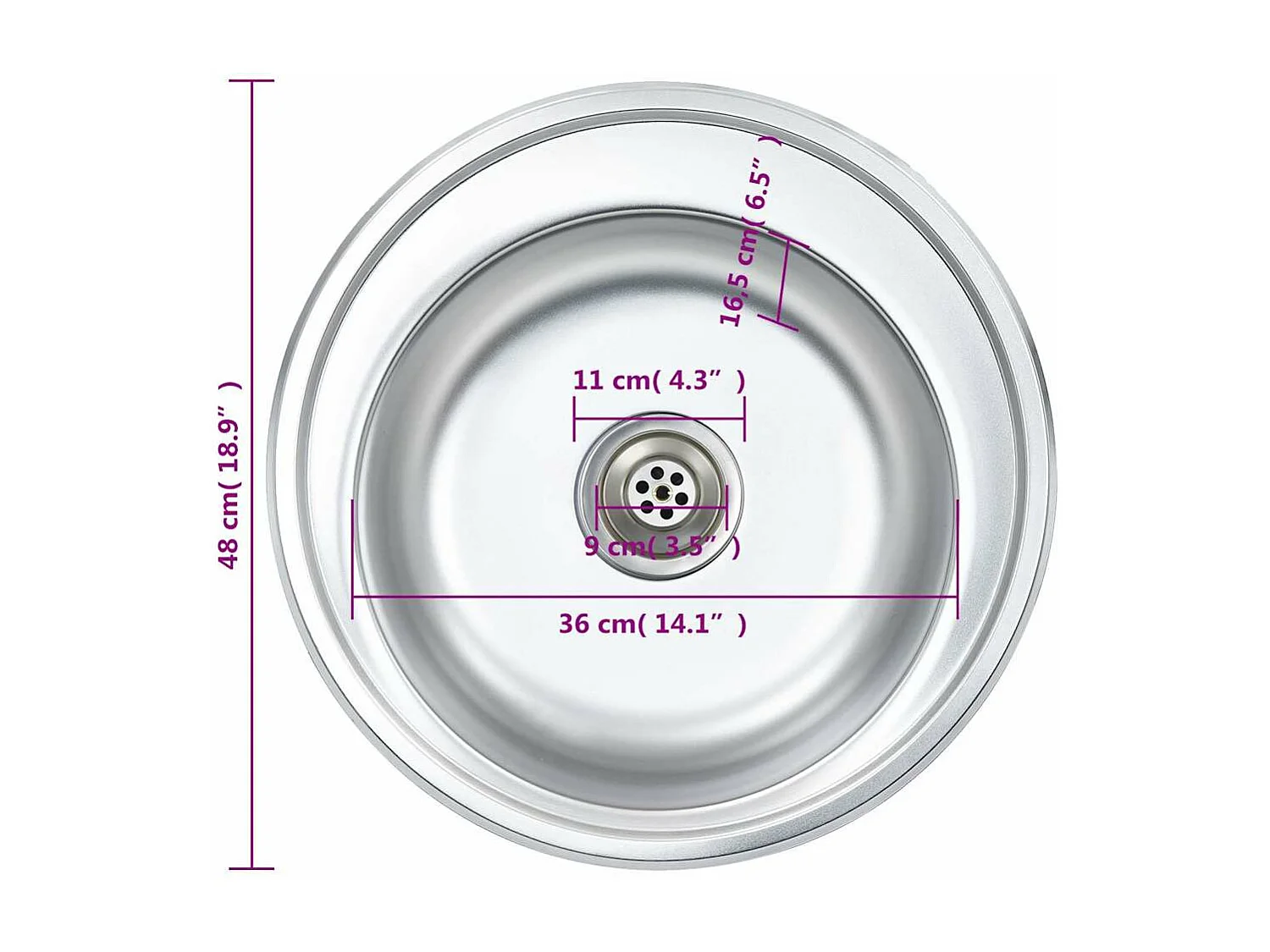 évier de cuisine avec crépine et piège Acier inoxydable