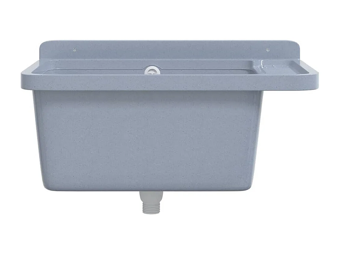 Wandwaschbecken grau 60x40x28 cm Harz
