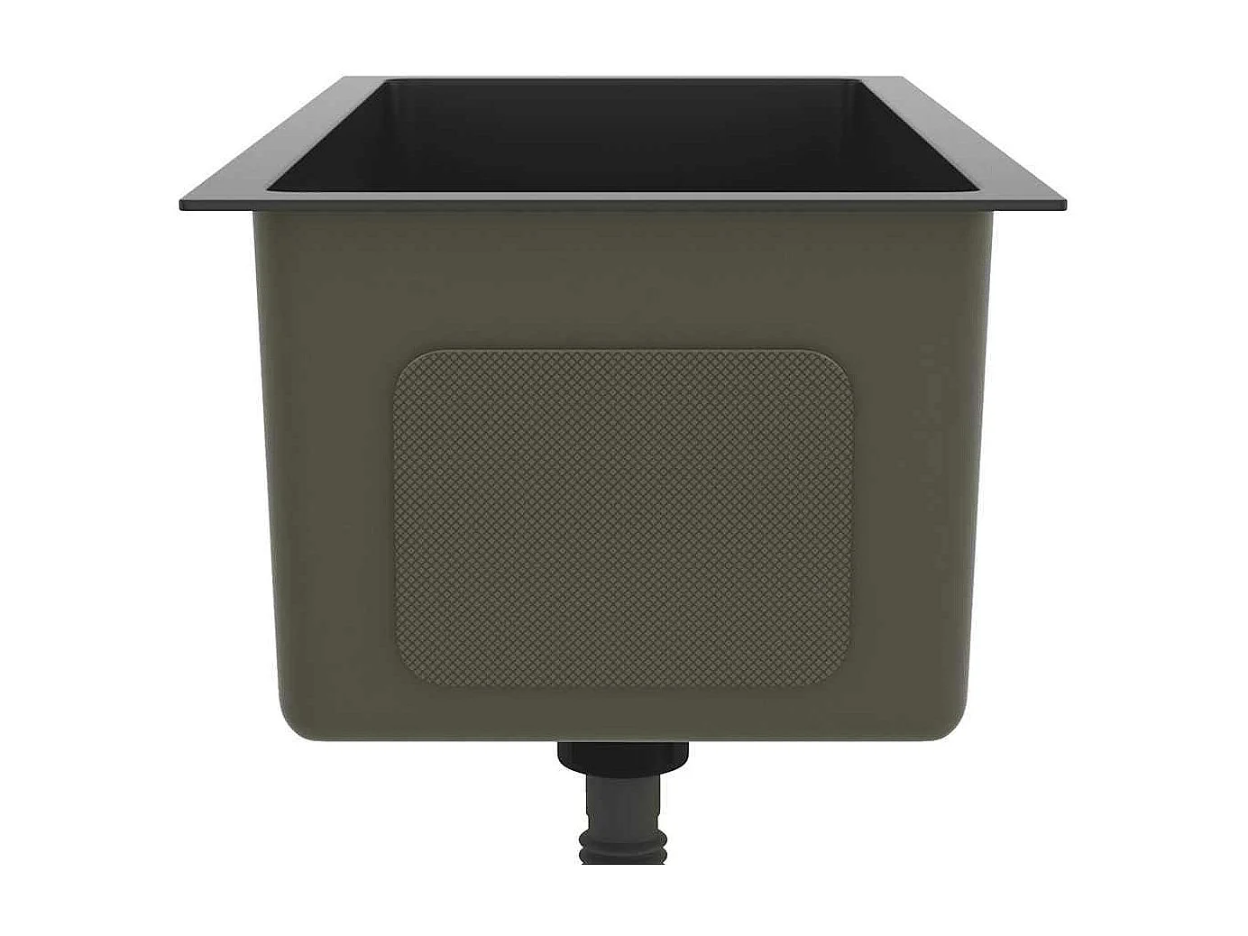 Fregadero de cocina hecho a mano de acero inoxidable negro