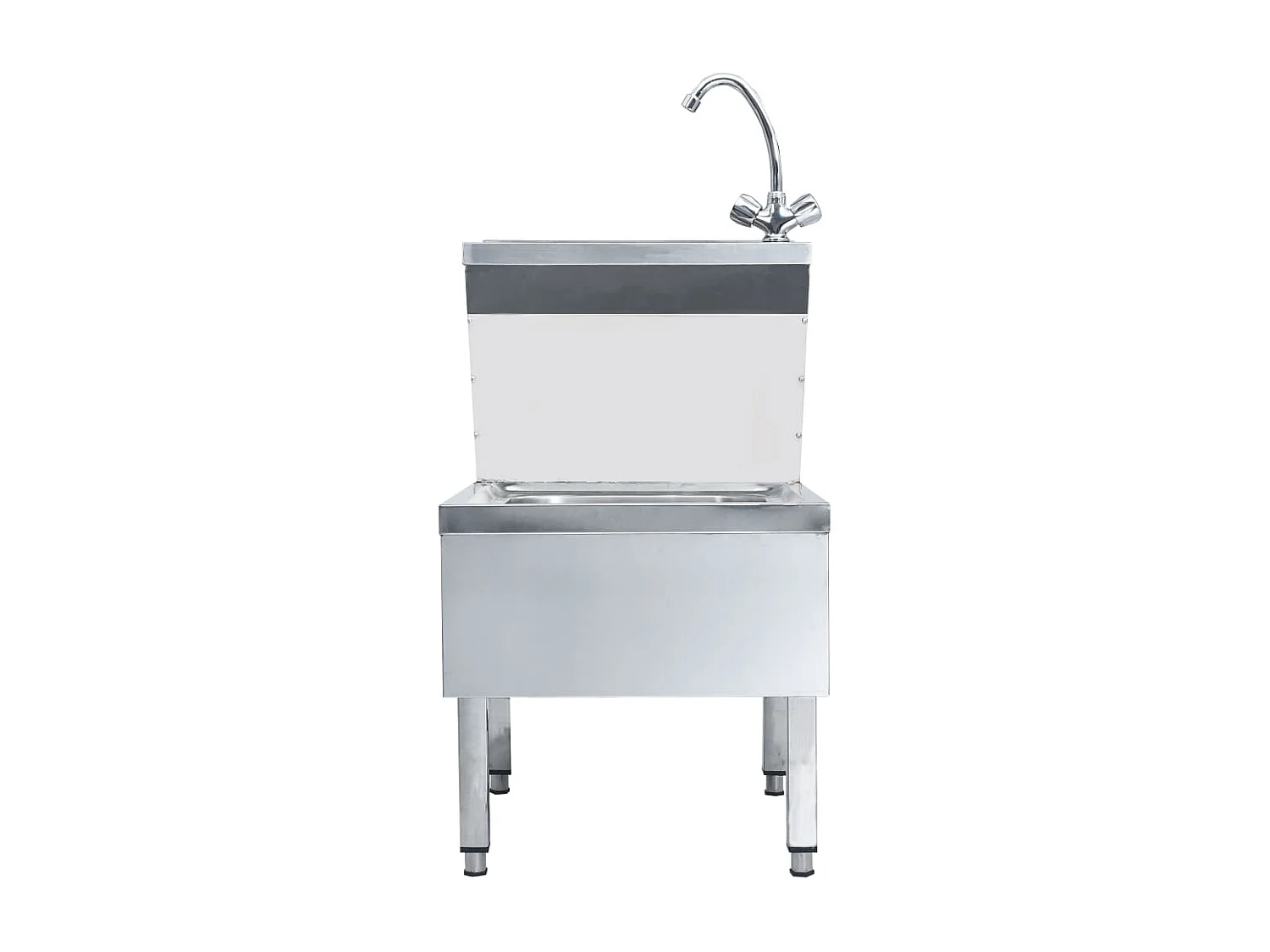 Lavabo commercial de lavage des mains avec robinet Inox