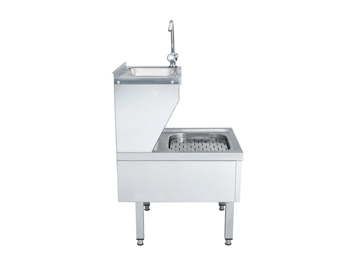 Lavandino lavamani commerciale con rubinetto in acciaio inox