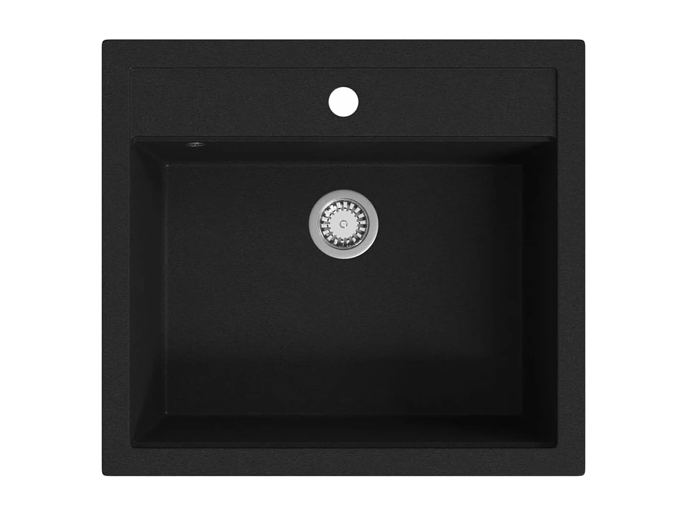 évier de cuisine en granit Bac unique Noir