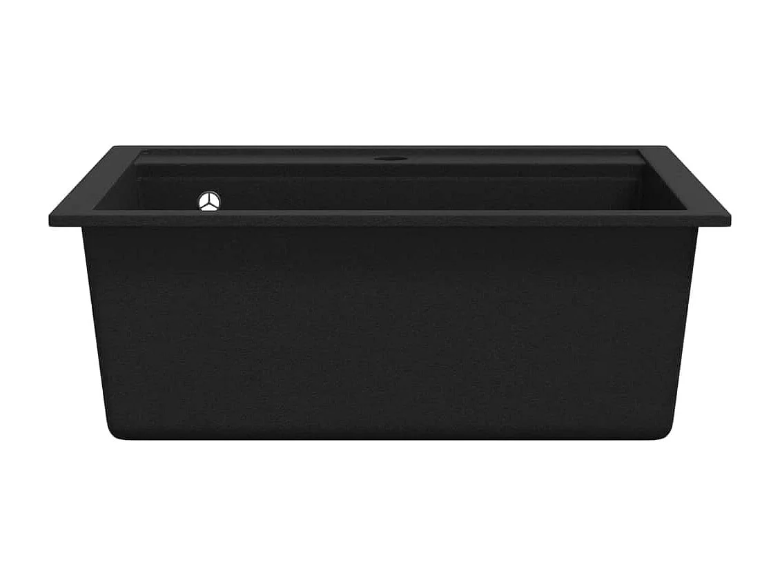 évier de cuisine en granit Bac unique Noir