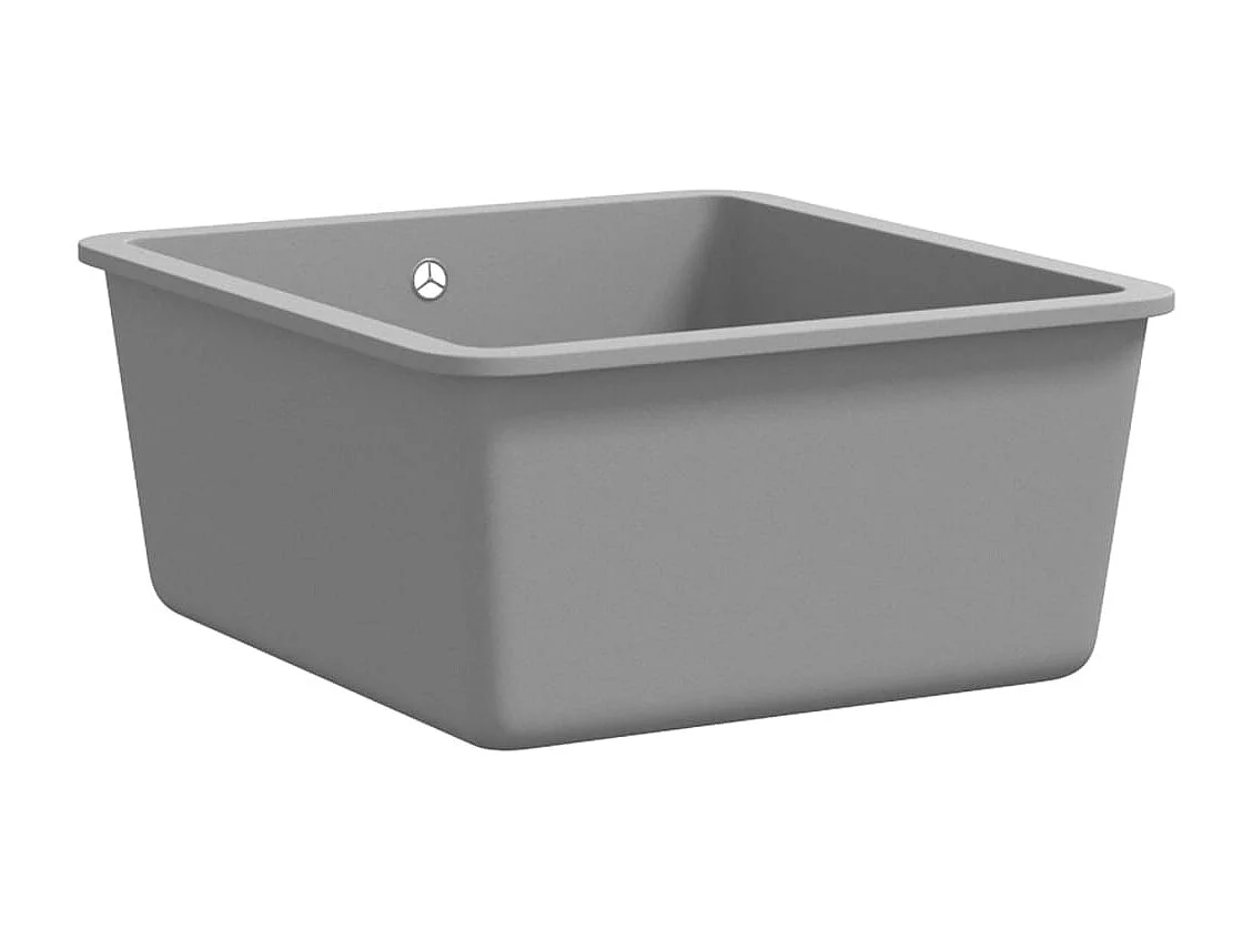 Granit-Küchenspüle, Einzelbecken, grau