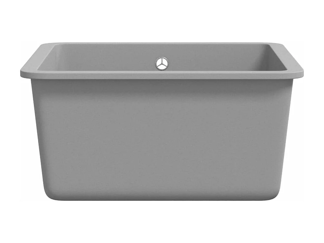 Granit-Küchenspüle, Einzelbecken, grau