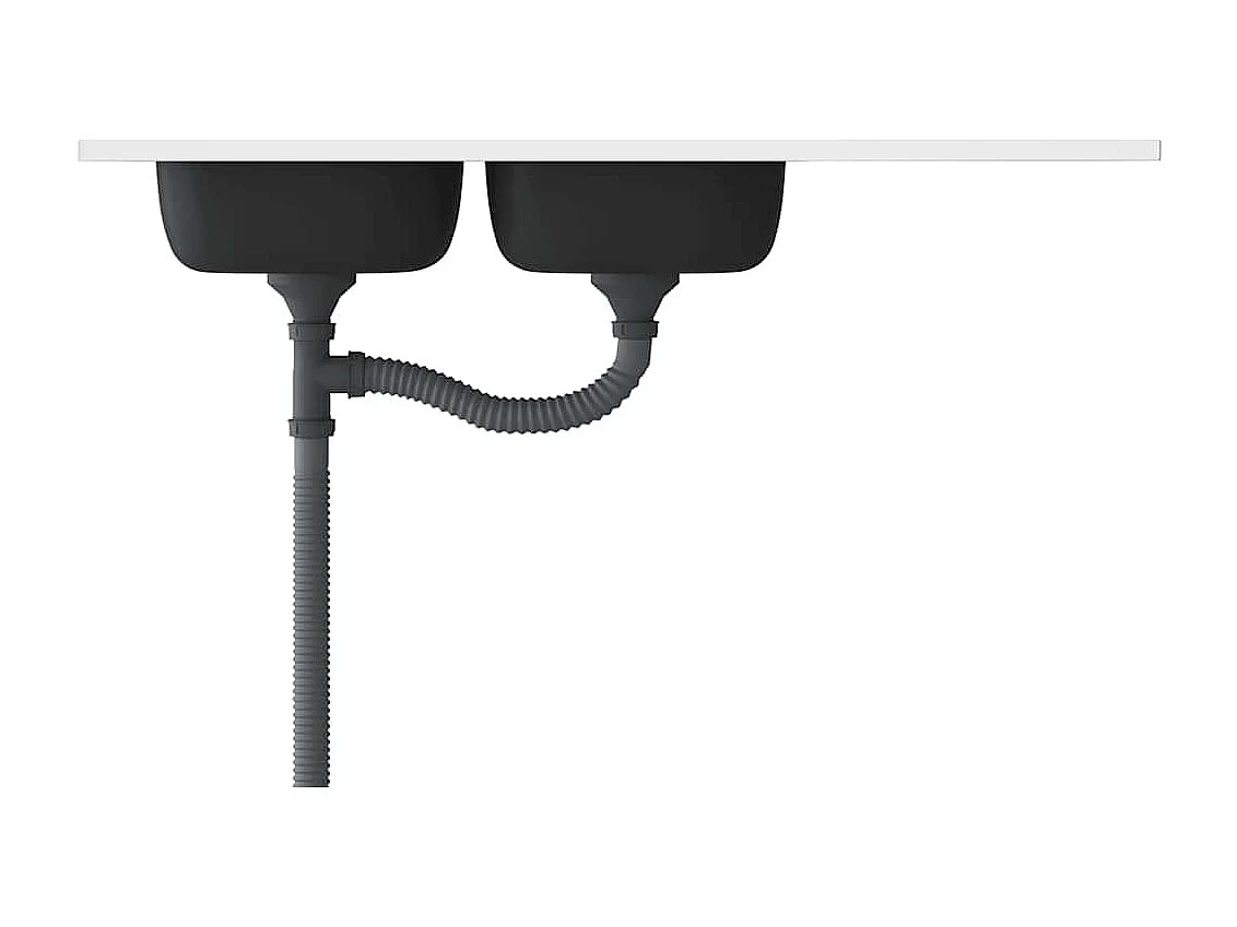 pia de cozinha dupla prata 1200x600x155 mm aço inoxidável