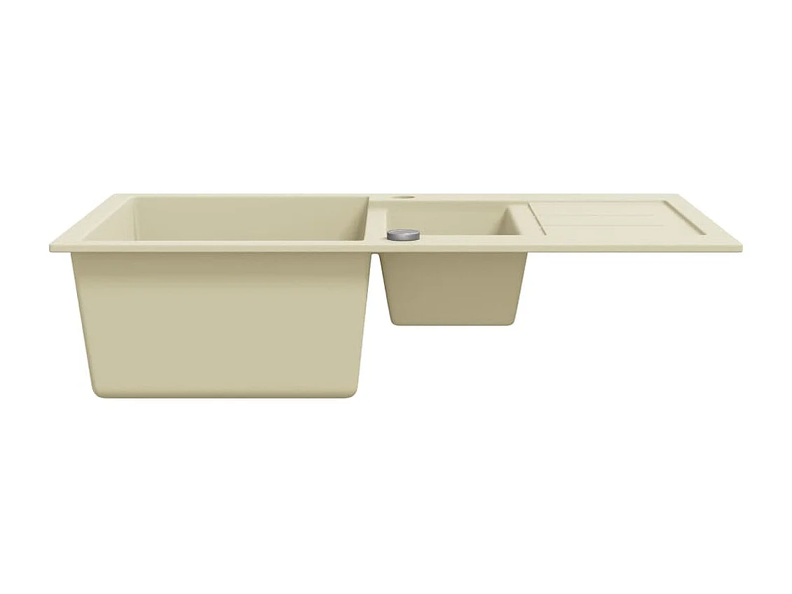 Lavello da cucina in granito doppio lavello beige