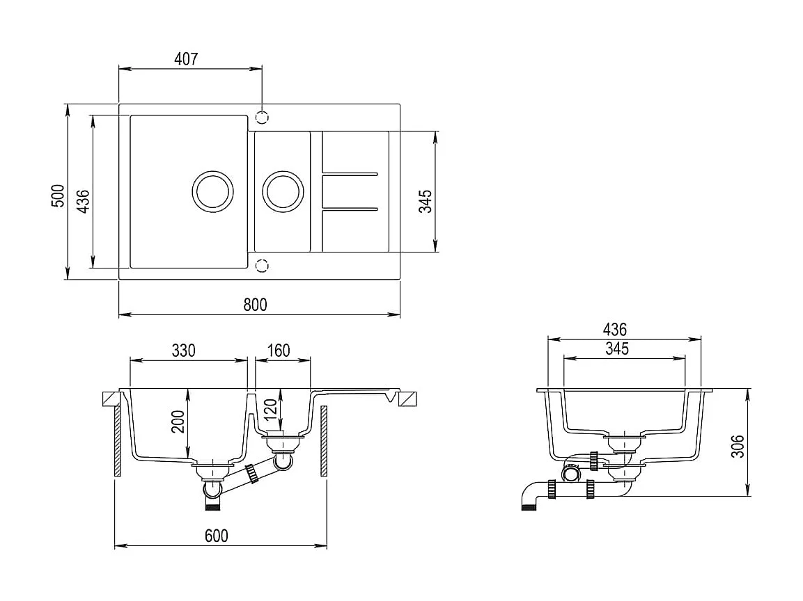 Lavello da cucina in granito doppio lavello beige