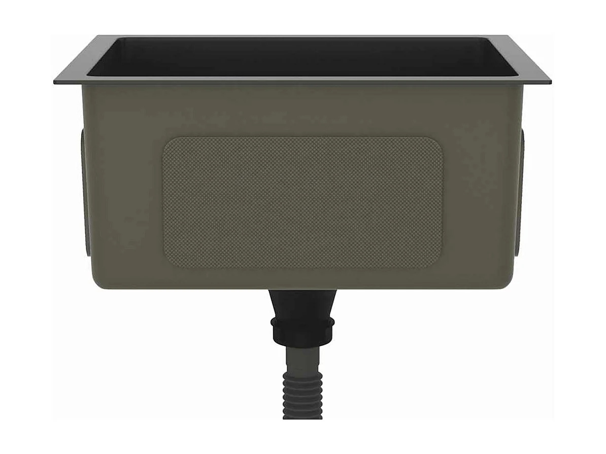 Pia de cozinha artesanal preta em aço inoxidável