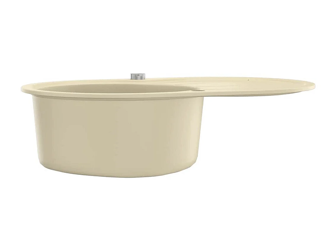 Granit Küchenspüle Einzel Oval Beige Spüle