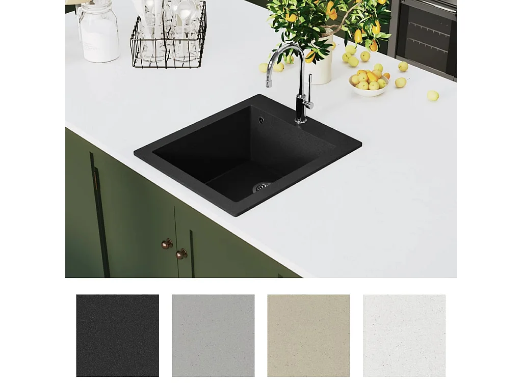 Schwarzes Granit-Spülbecken