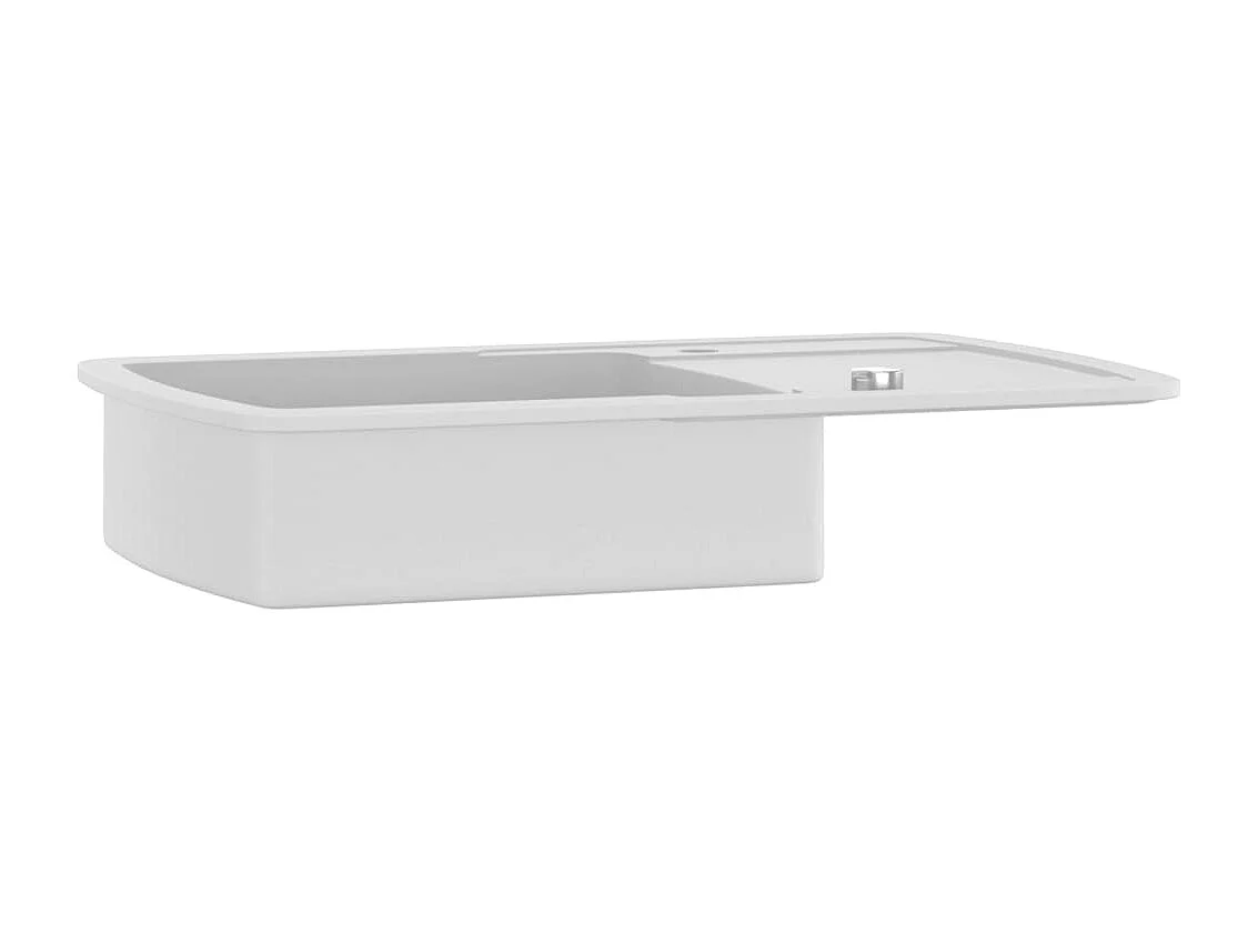 évier de cuisine Granit Seul lavabo Blanc