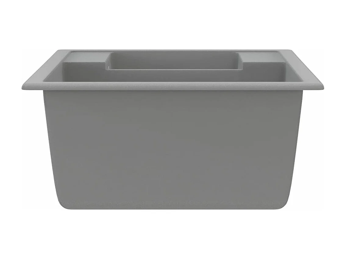 Lavello da cucina e due vasche con foro di troppo pieno Granito grigio