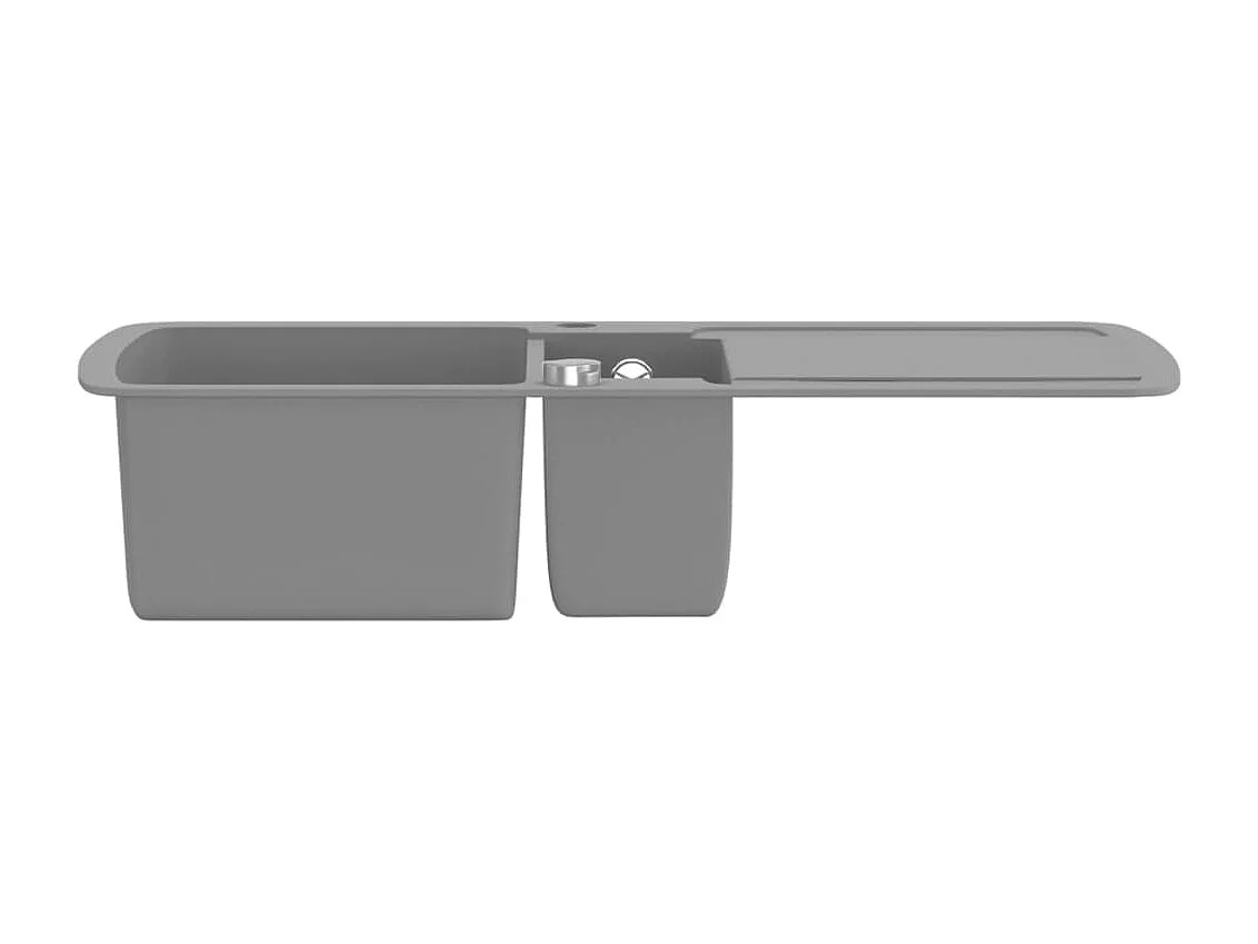 Doppelbecken Granit Küchenspüle Grau