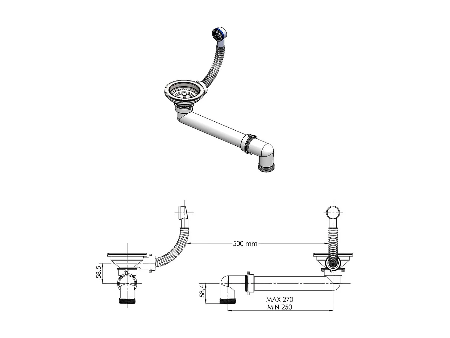 évier de cuisine Granit Seul lavabo Beige