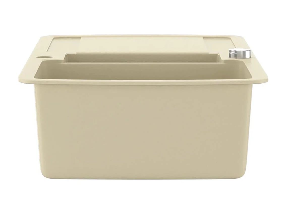 évier de cuisine Granit Double lavabo Beige