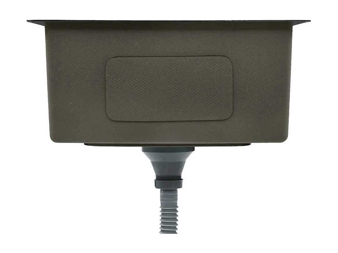 Handgefertigte Küchenspüle aus schwarzem Edelstahl