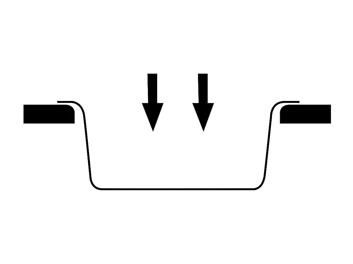 Schwarzes Granit-Spülbecken mit Überlaufloch