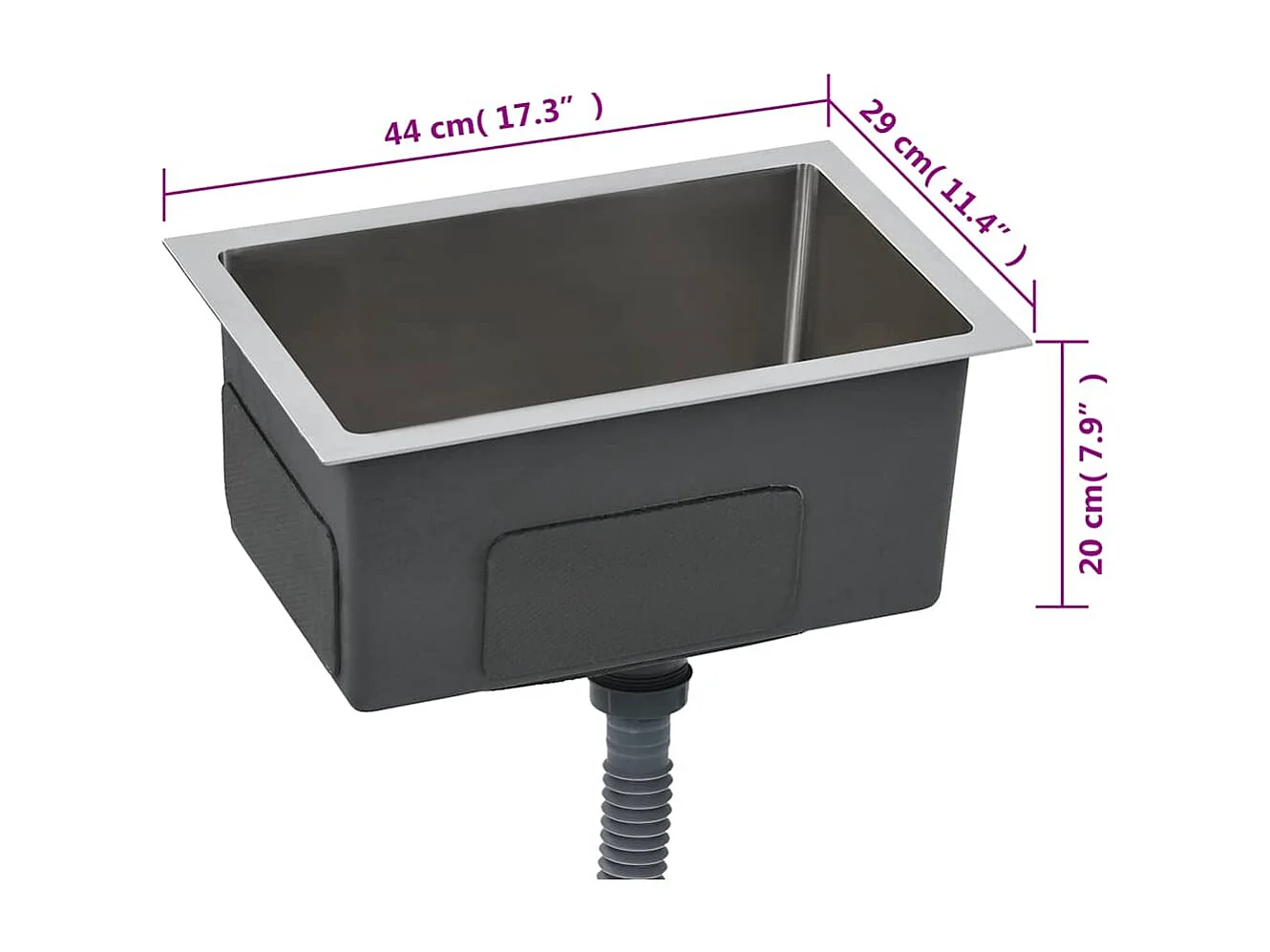 lavello da cucina fatto a mano in acciaio inox