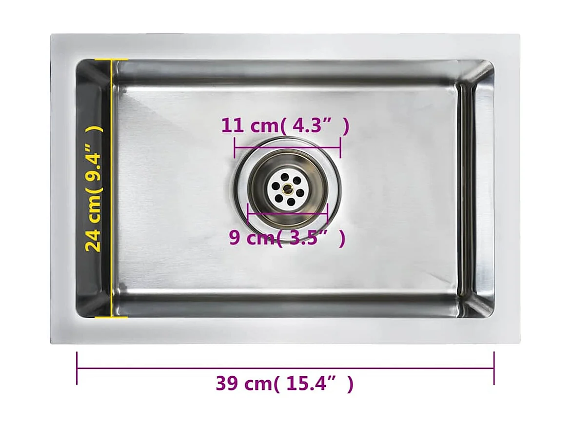 lavello da cucina fatto a mano in acciaio inox