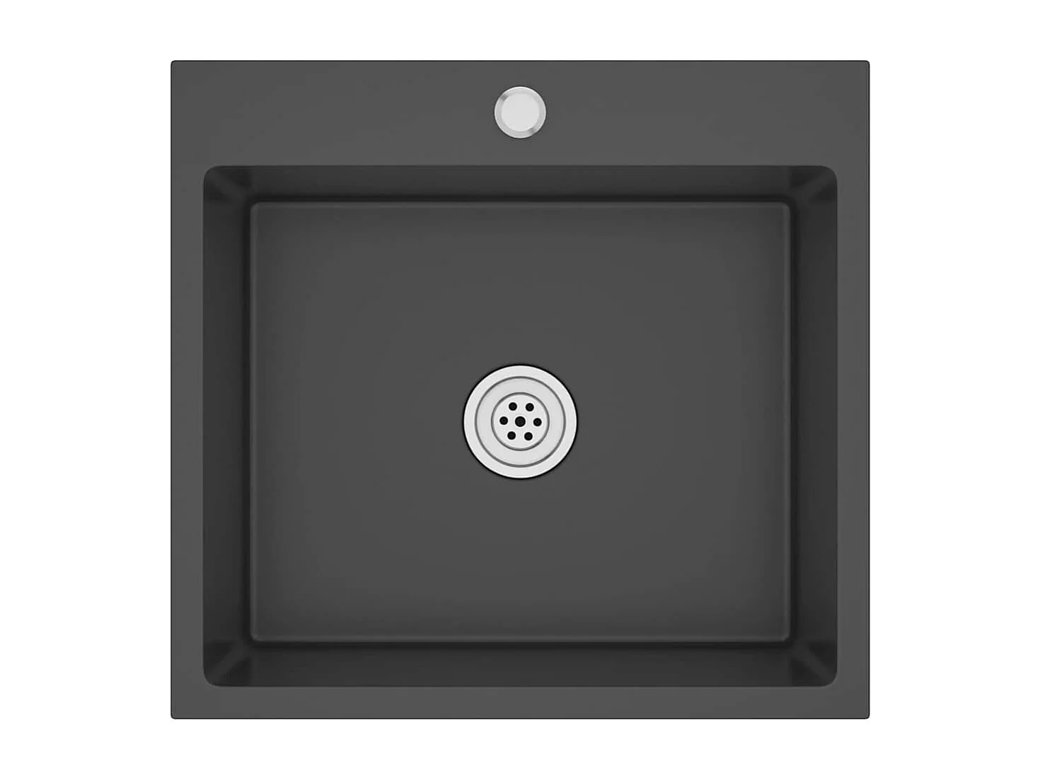 Handgefertigte Küchenspüle aus schwarzem Edelstahl