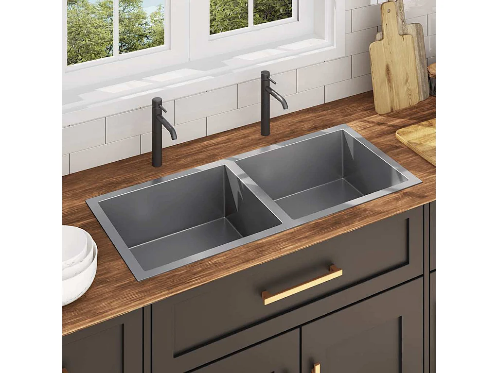 Handgefertigte Küchenspüle Edelstahl