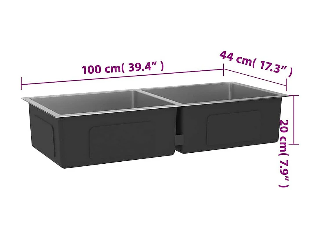 Handgefertigte Küchenspüle Edelstahl