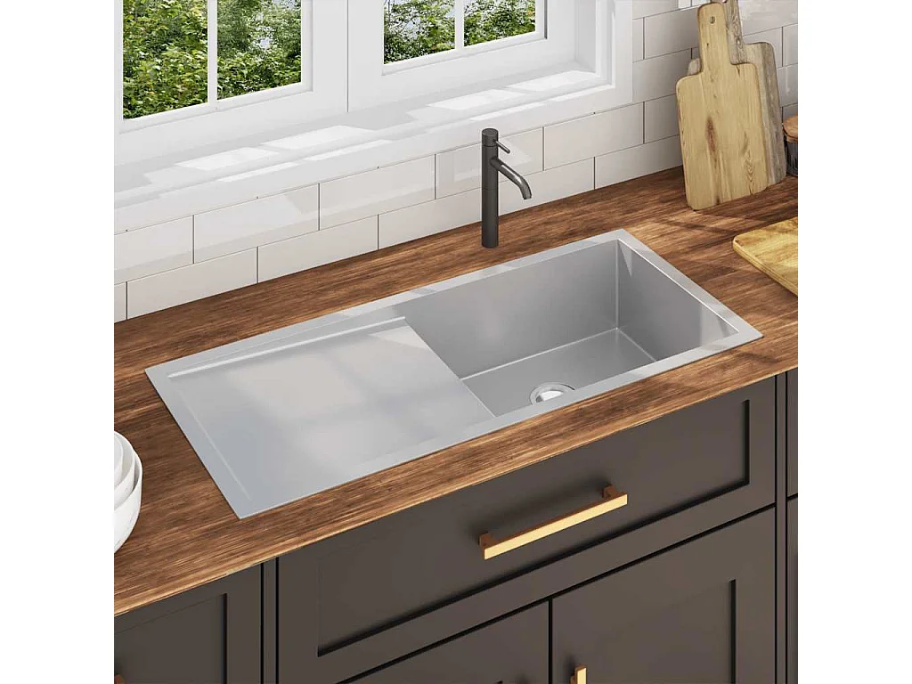 Pia de cozinha artesanal Aço inoxidável