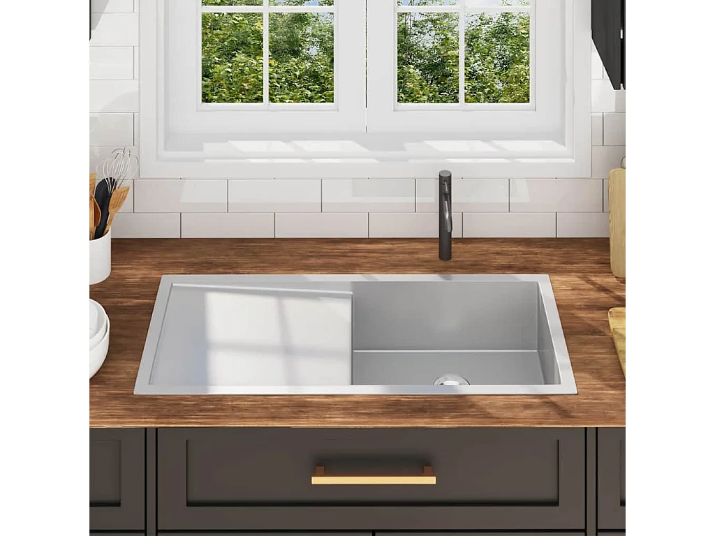 Pia de cozinha artesanal Aço inoxidável