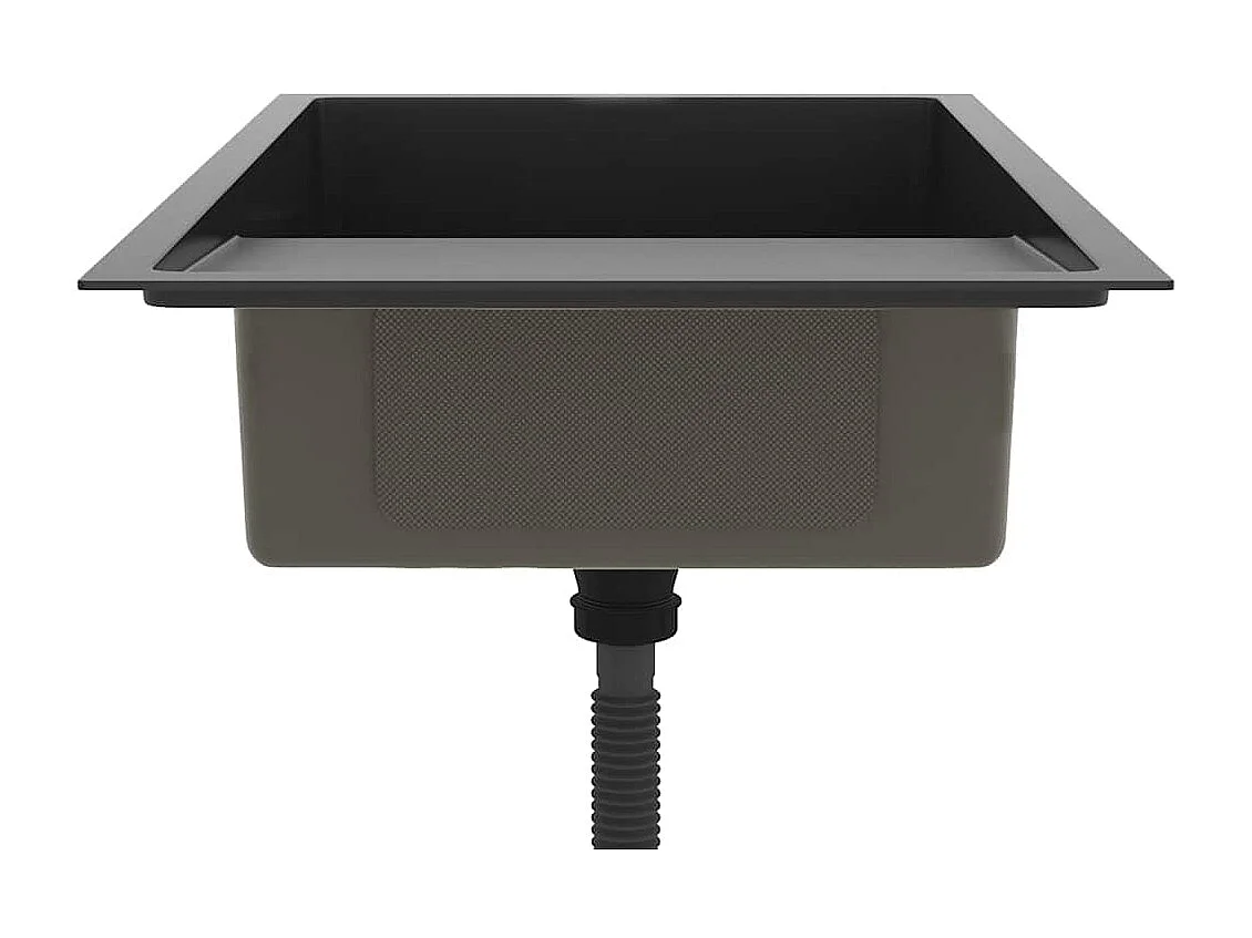 Pia de cozinha artesanal preta em aço inoxidável