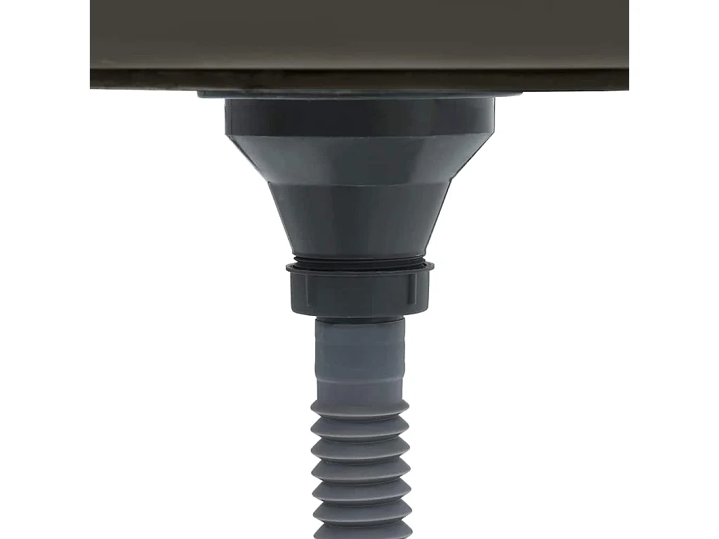 Pia de cozinha artesanal preta em aço inoxidável