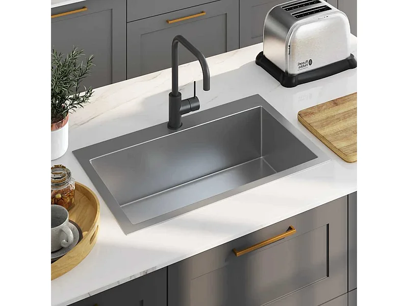 Handgefertigte Küchenspüle Edelstahl