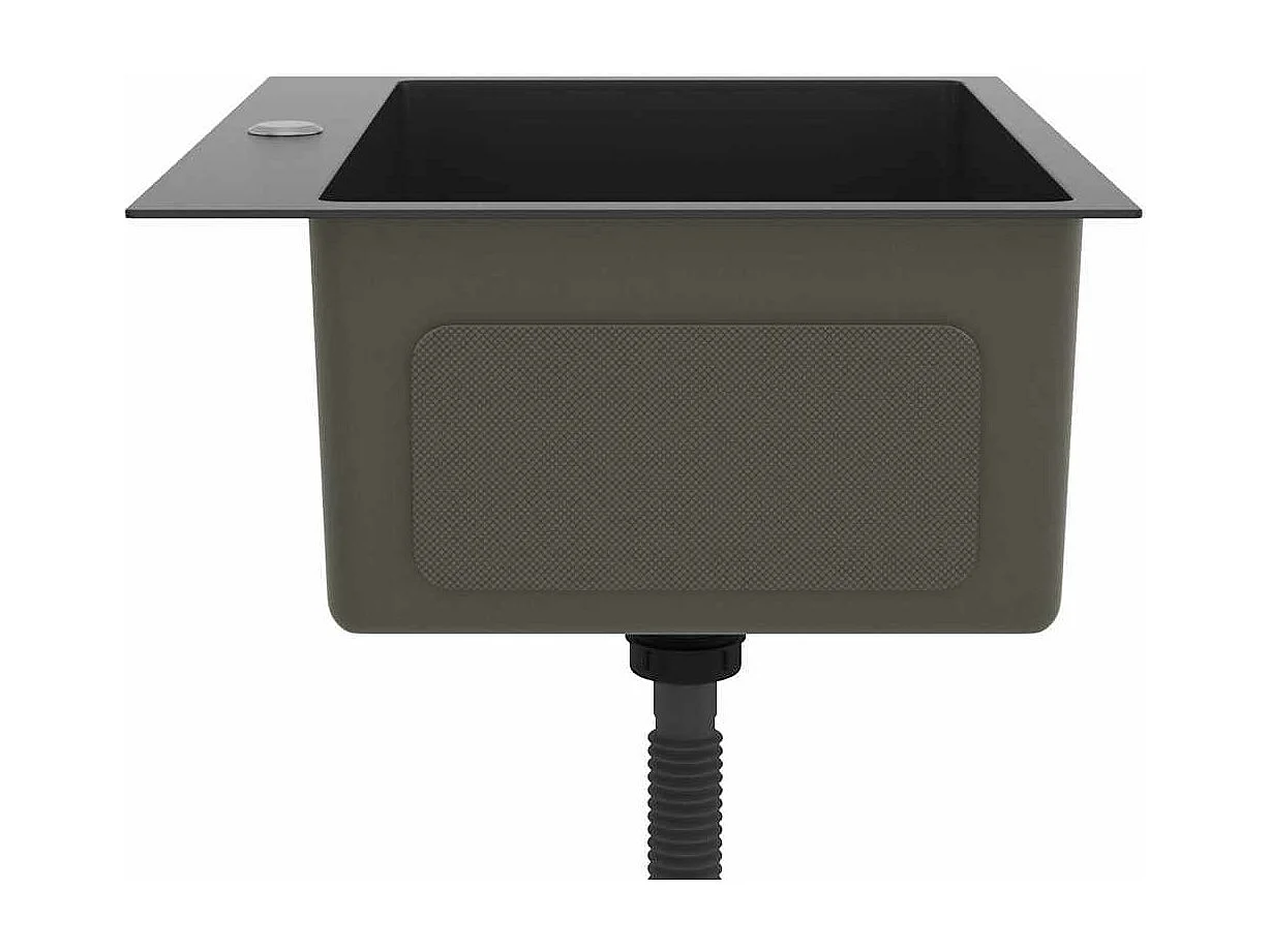 Lavello da cucina fatto a mano in acciaio inossidabile nero