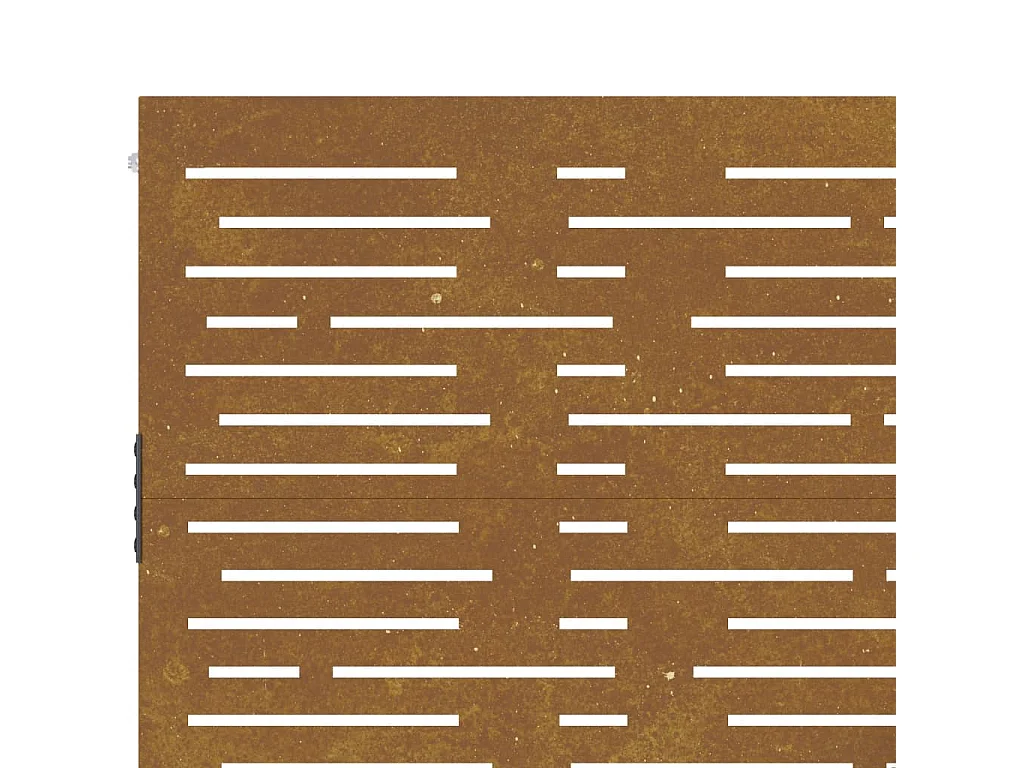 Portail de jardin 85x175 cm acier corten conception de carré