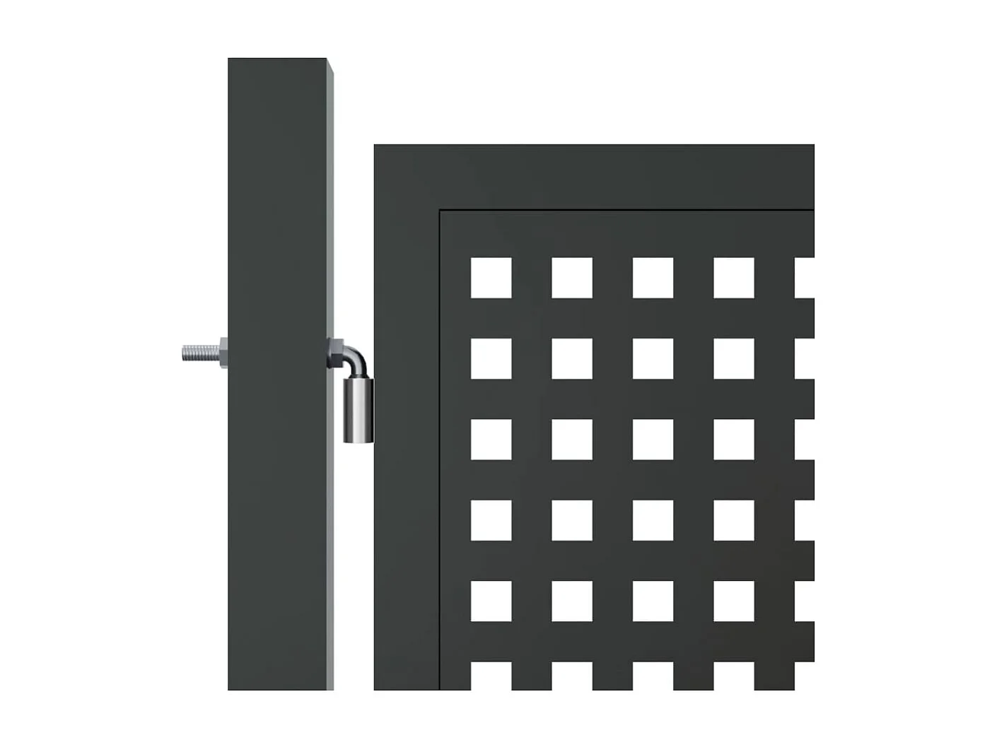 Portail de jardin anthracite 300x175 cm acier