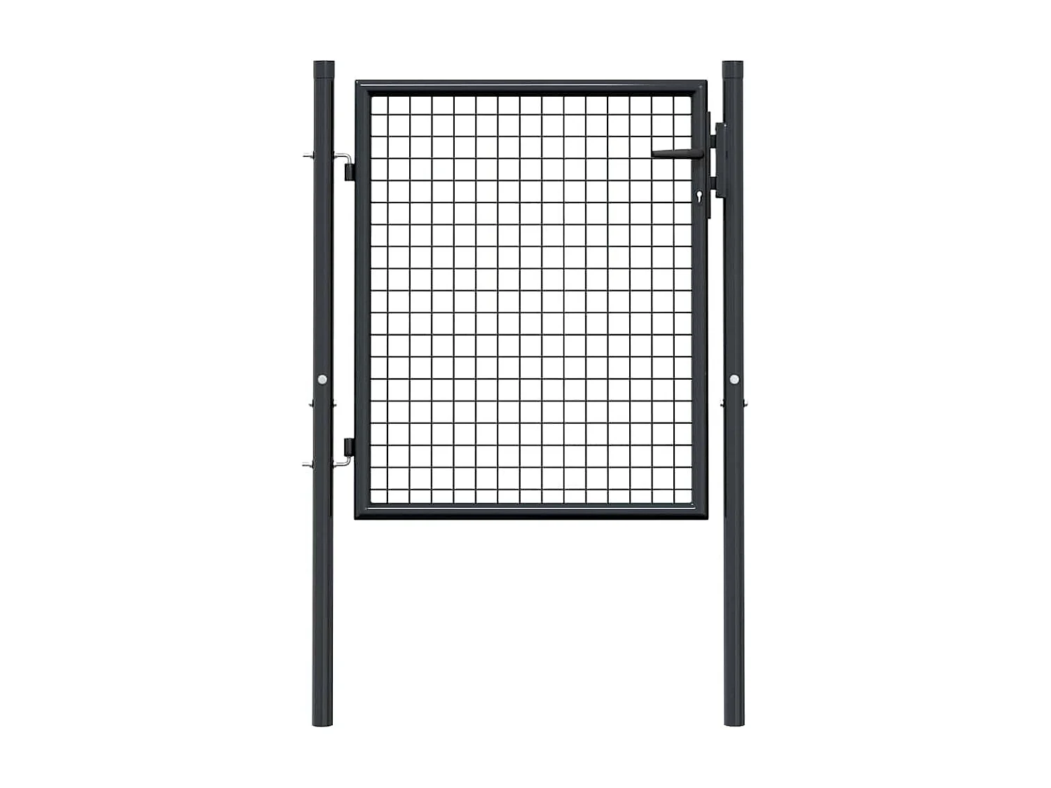 Portail en maille de jardin Acier galvanisé 100 x 125 cm Gris