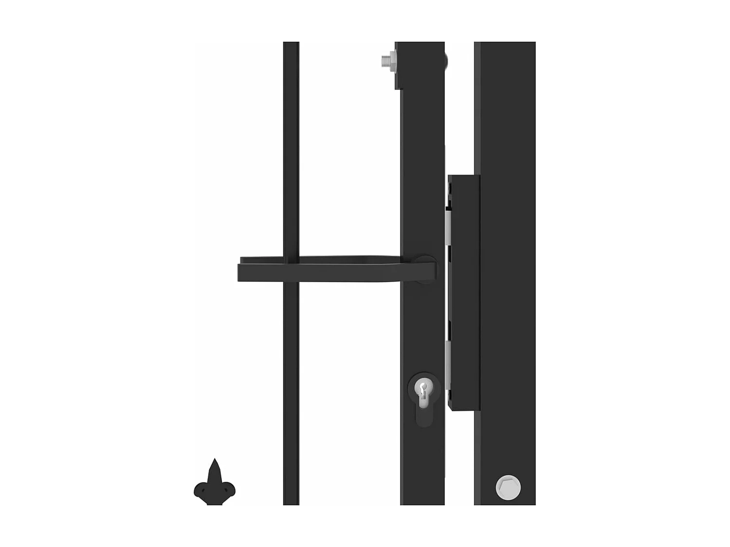 Cancello recinzione con punte Acciaio 100x100 cm Nero