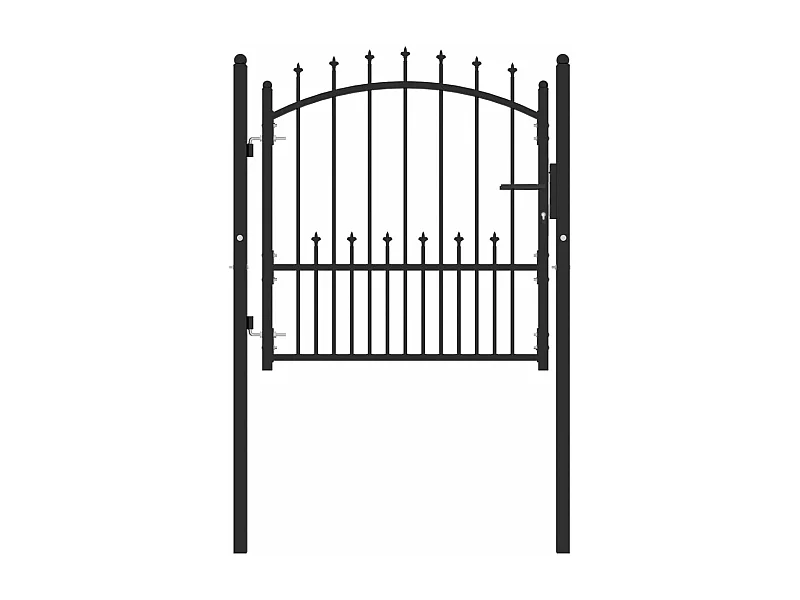 Cancello recinzione con punte Acciaio 100x100 cm Nero