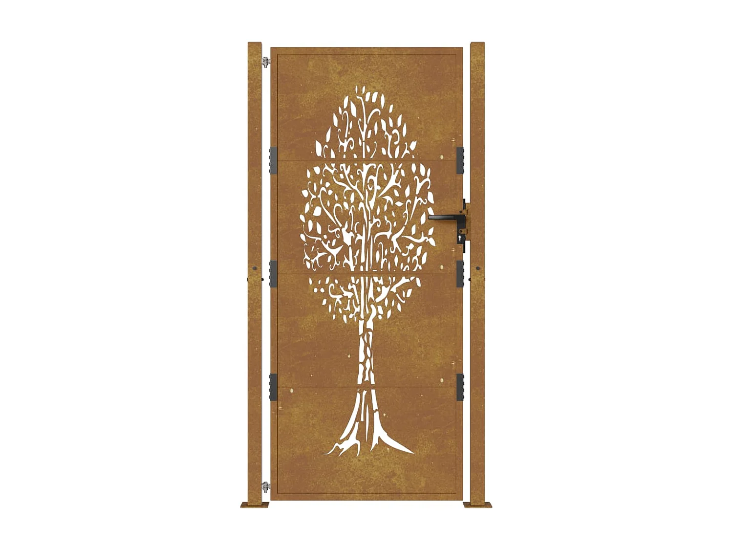 Gartentor 105x180 cm Cortenstahl Baumdesign