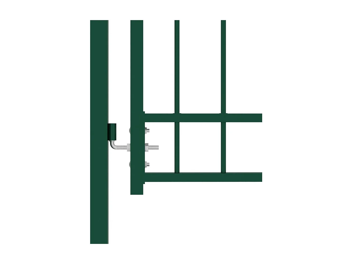 Portail de cl?ture avec pointes Acier 100x100 cm Vert