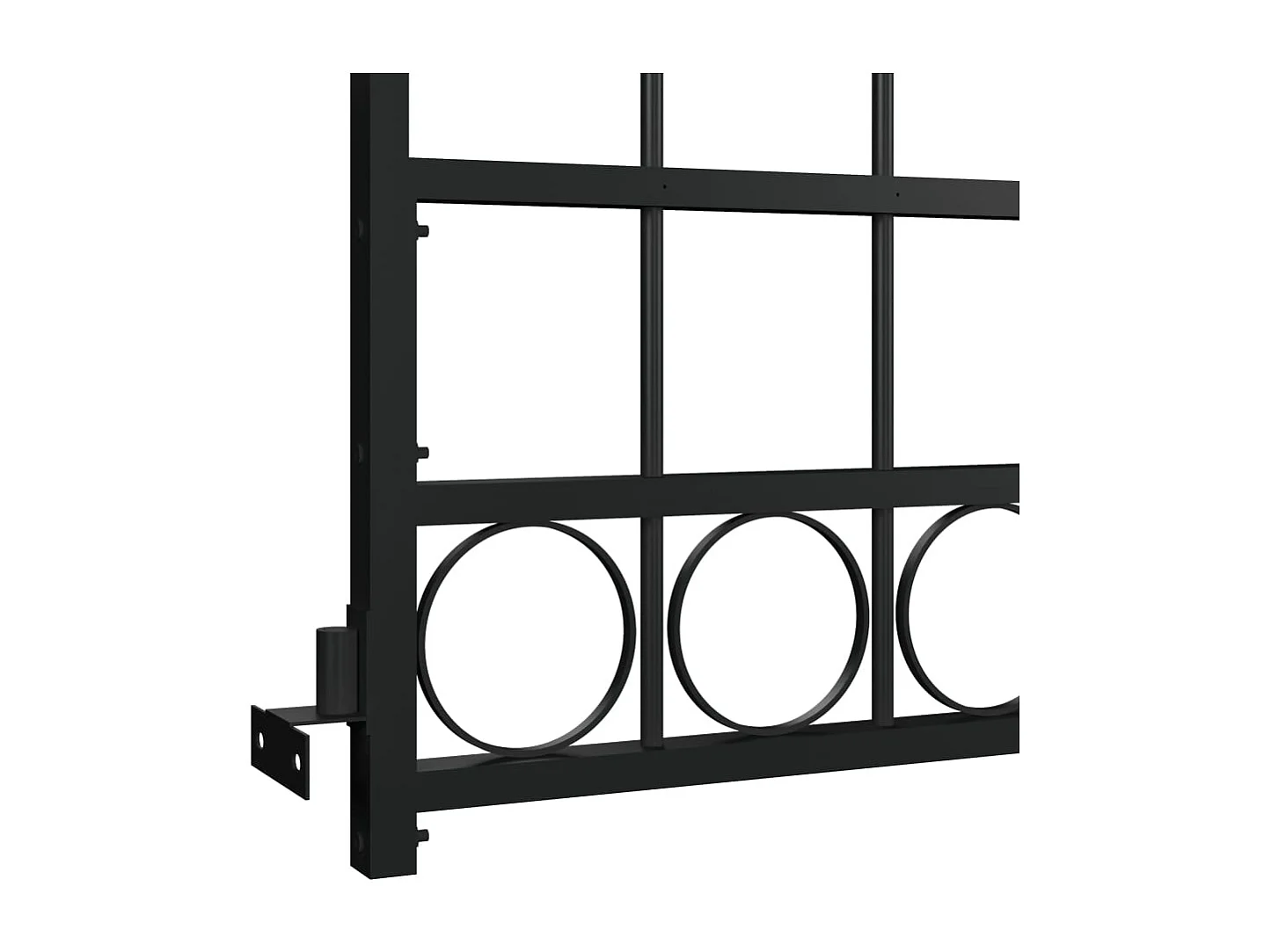 Portão de jardim com topo arqueado Aço 89x200 cm Preto