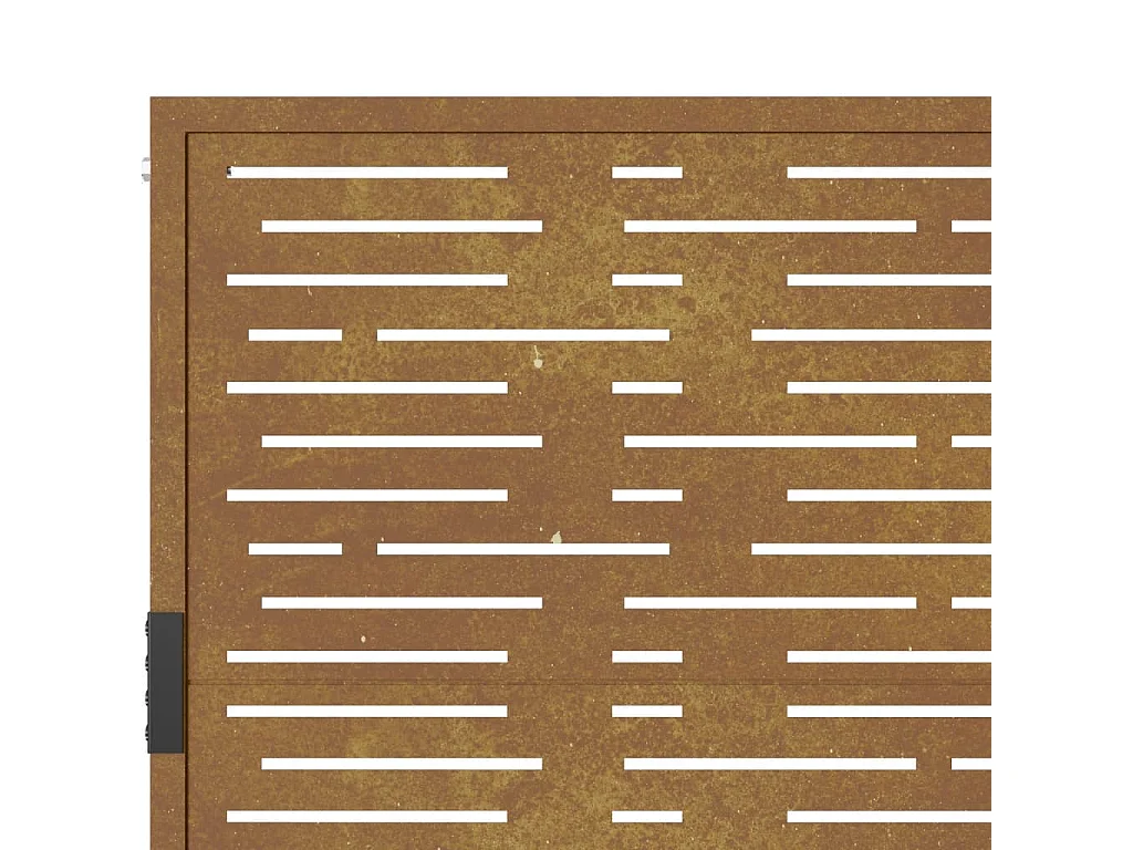 Portail de jardin 105x205 cm acier corten conception de carré